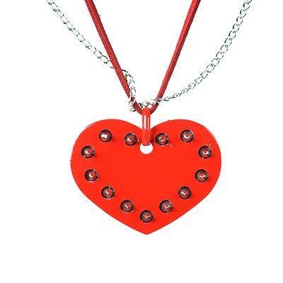 Phoenixx Rising-Spiked Heart Necklace