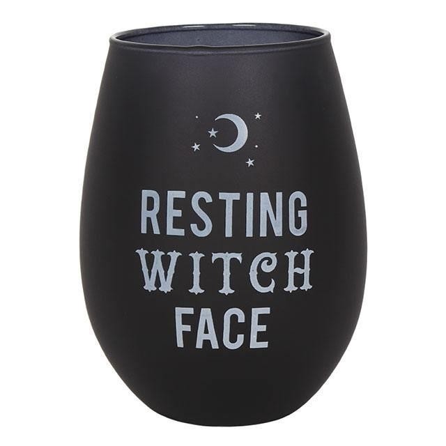 Something Different-Resting Witch Face Wine Glass