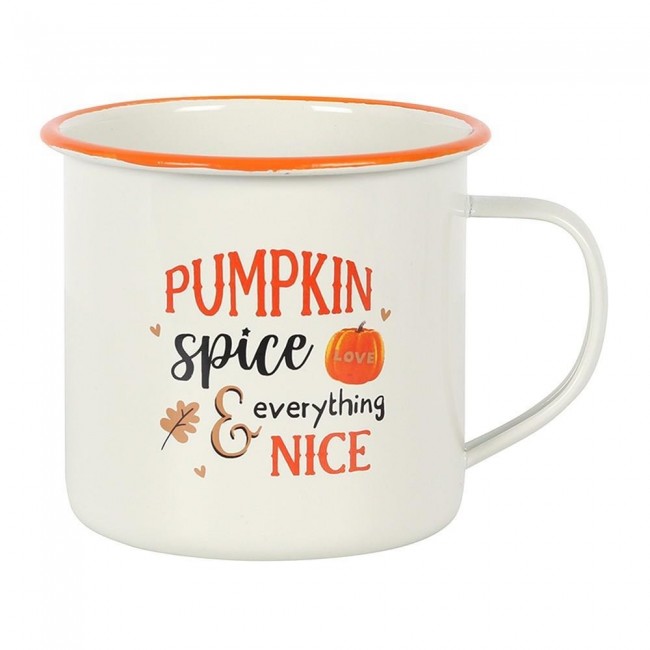 Phoenixx Rising-Pumpkin Spice Enamel Mug 