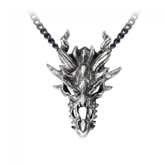Alchemy Gothic-Dragon Skull Pendant