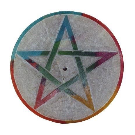 Phoenixx Rising-Pentagram Soapstone Incense Holder