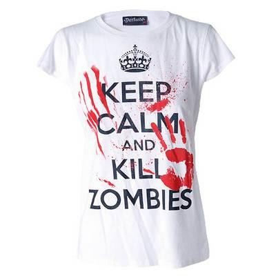 Darkside Clothing-Keep Calm Kill Zombies T-shirt