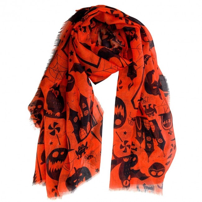 Banned Apparel-Laughing Pumpkin Scarf