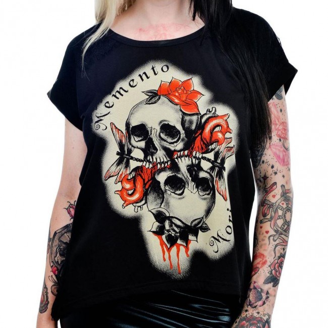 Too Fast-Memento Mori Skull T-shirt
