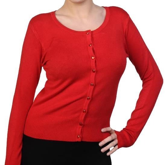 Banned Apparel-Banned Apparel Red Cardigan