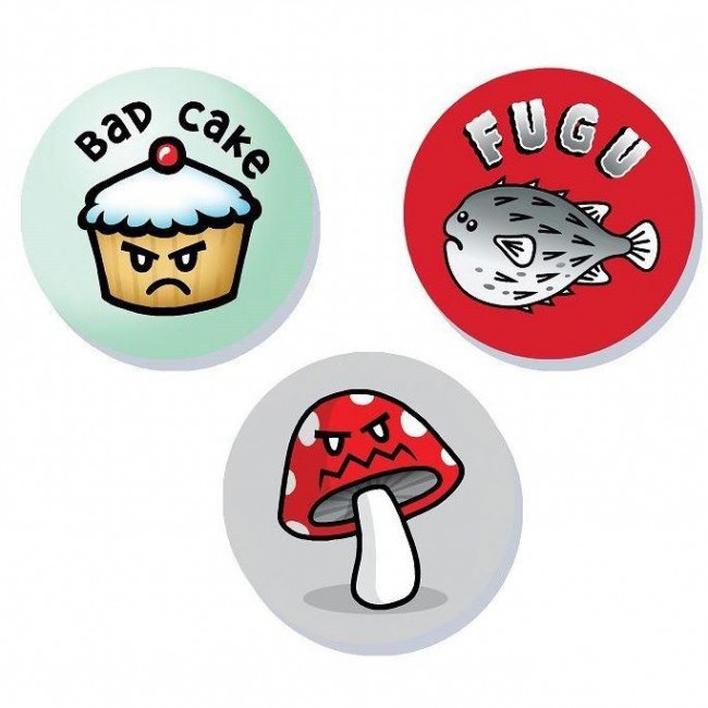 Genki Gear-Danger Foods Badge Set