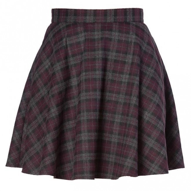 Banned Apparel-Rock Check Skirt