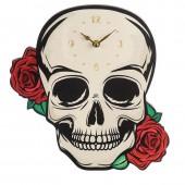 Skull And Roses Clock