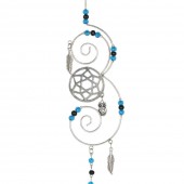 Turquoise Beaded Hanging Crystal