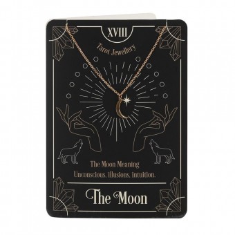The Moon Tarot Necklace Card 