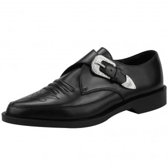T.U.K. Footwear-Western Buckle Pointed Shoe