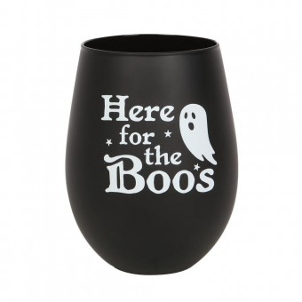 Phoenixx Rising-Here For The Boos Wine Glass 